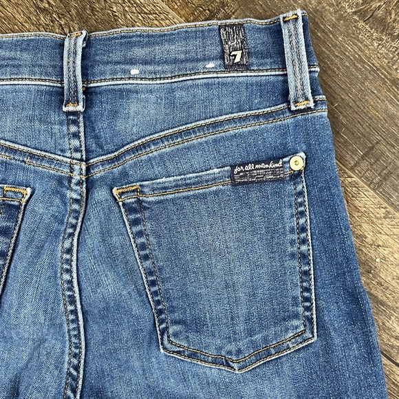 7 For All Mankind Distressed Skinny Jeans Pants Denim ((size 25)) - Picture 3 of 8